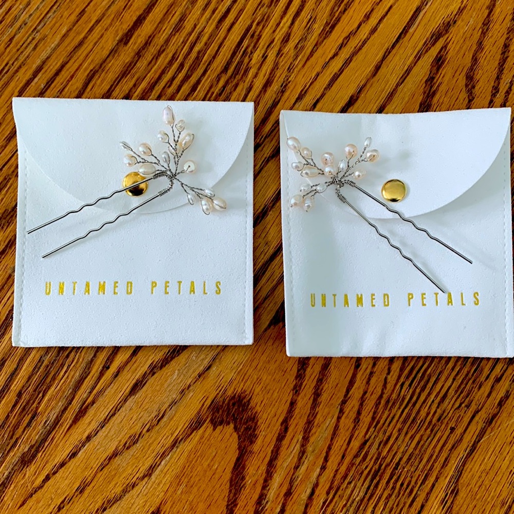 Pearl Bridal Hair Pins by “UNTAMED PETALS”